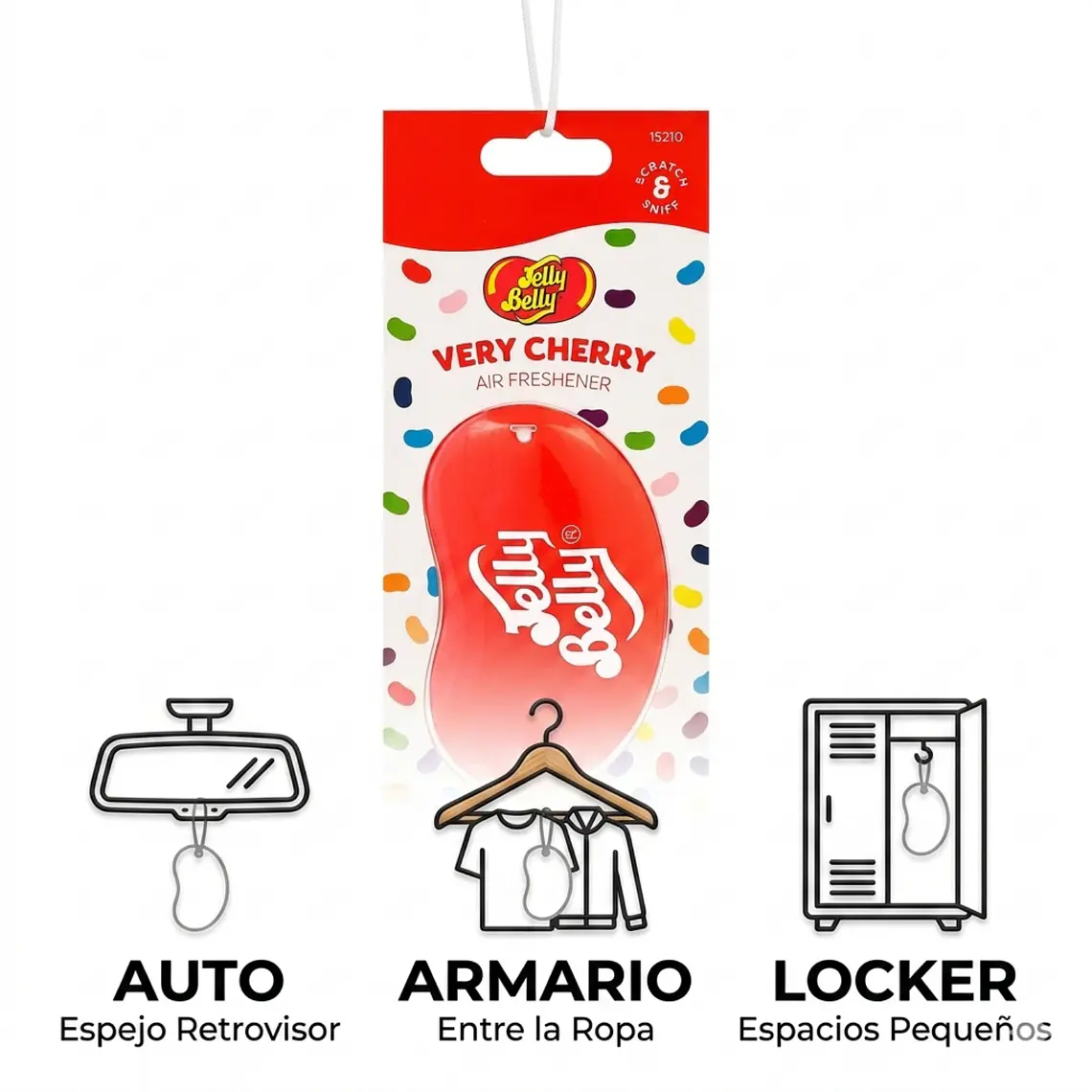 Aromatizante Colgante Jelly Belly 3D Very Cherry Cereza 4