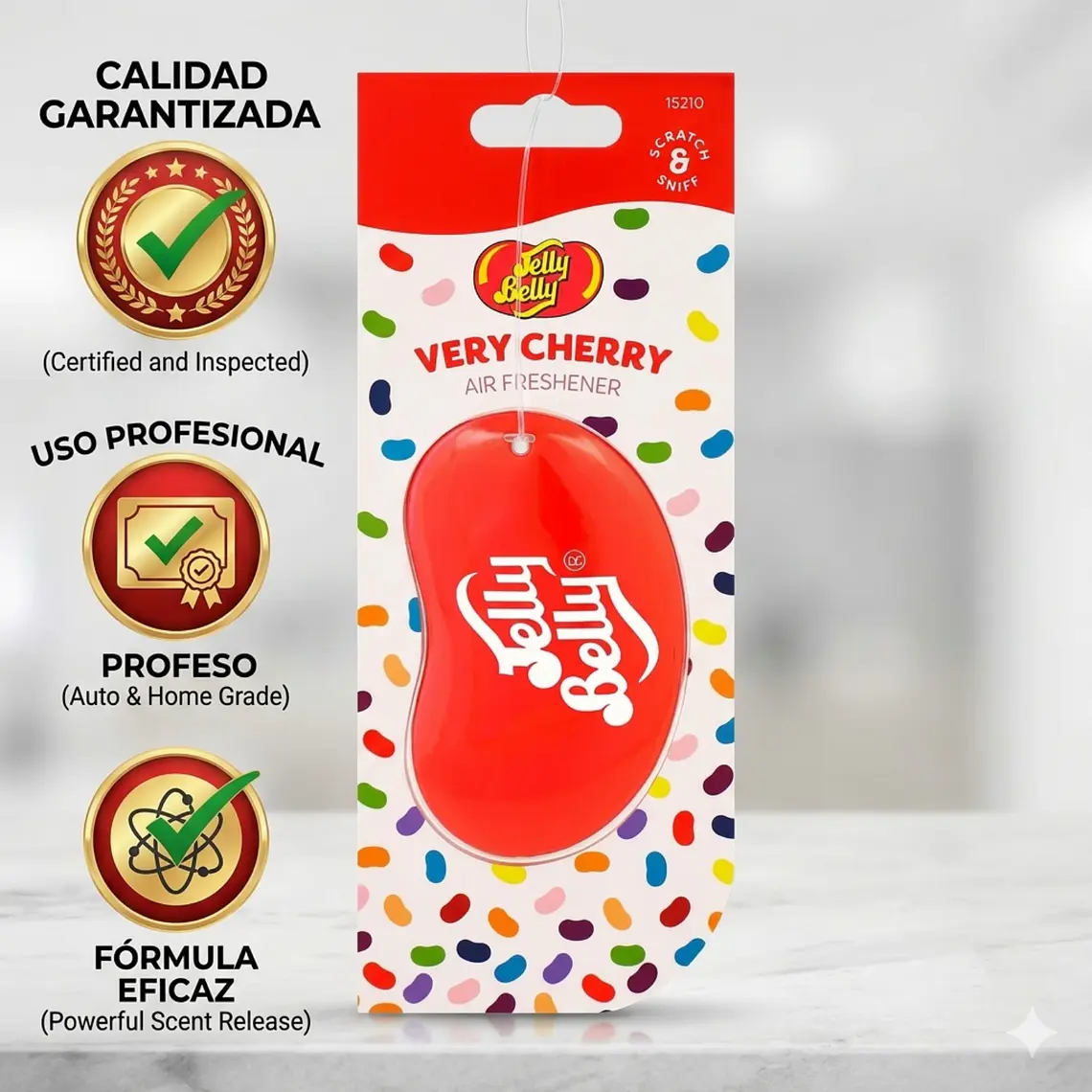 Aromatizante Colgante Jelly Belly 3D Very Cherry Cereza 6
