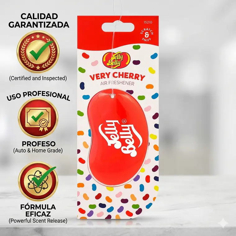 Aromatizante Colgante Jelly Belly 3D Very Cherry Cereza 6