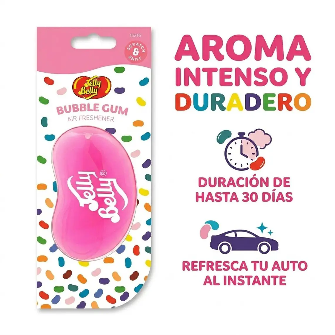 Aromatizante Auto Jelly Belly Chicle Colgante 3