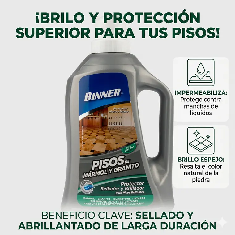 Protector, Sellador Y Abrillantador De Marmol Y Granito 1l 2