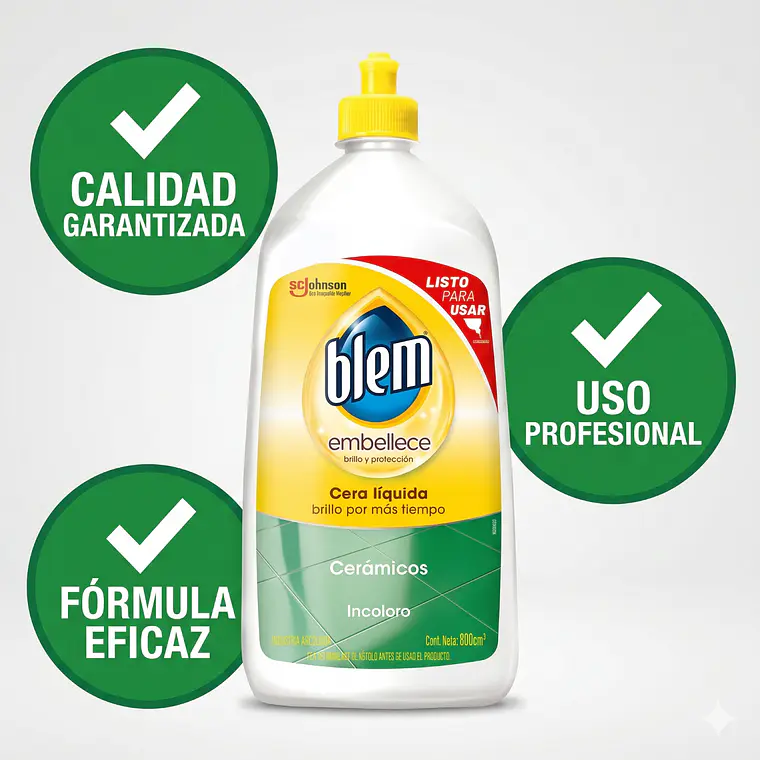 Blem Cera Líquida Incolora para Cerámicos 800ml 6