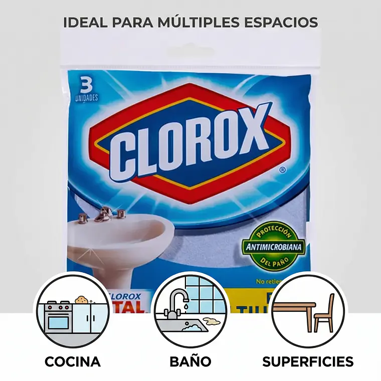 Paños multiusos antimicrobiano 3 unidades 4