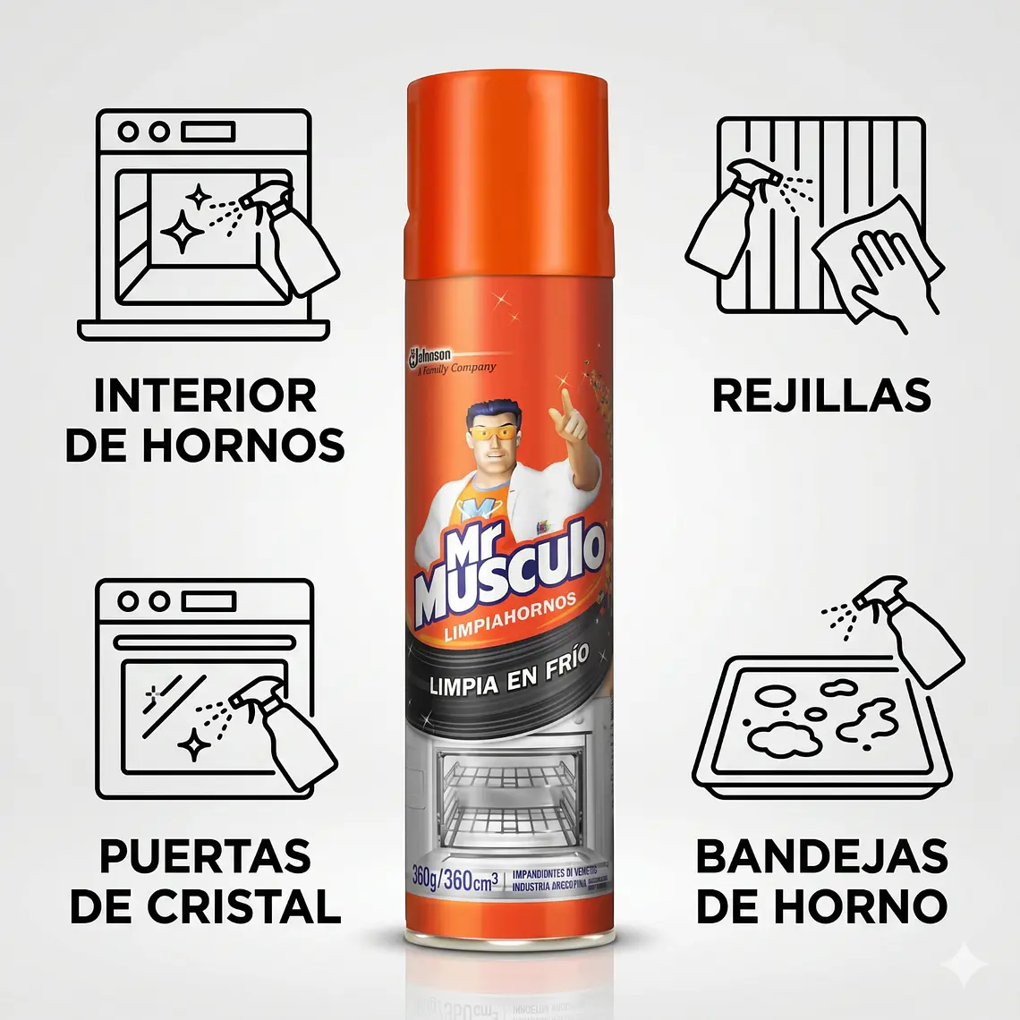 Limpiador De Hornos Mr. Musculo 360 Ml 3