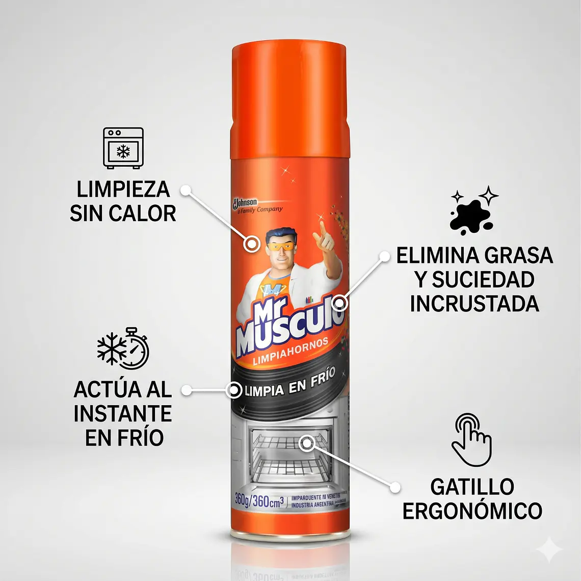 Limpiador De Hornos Mr. Musculo 360 Ml 4
