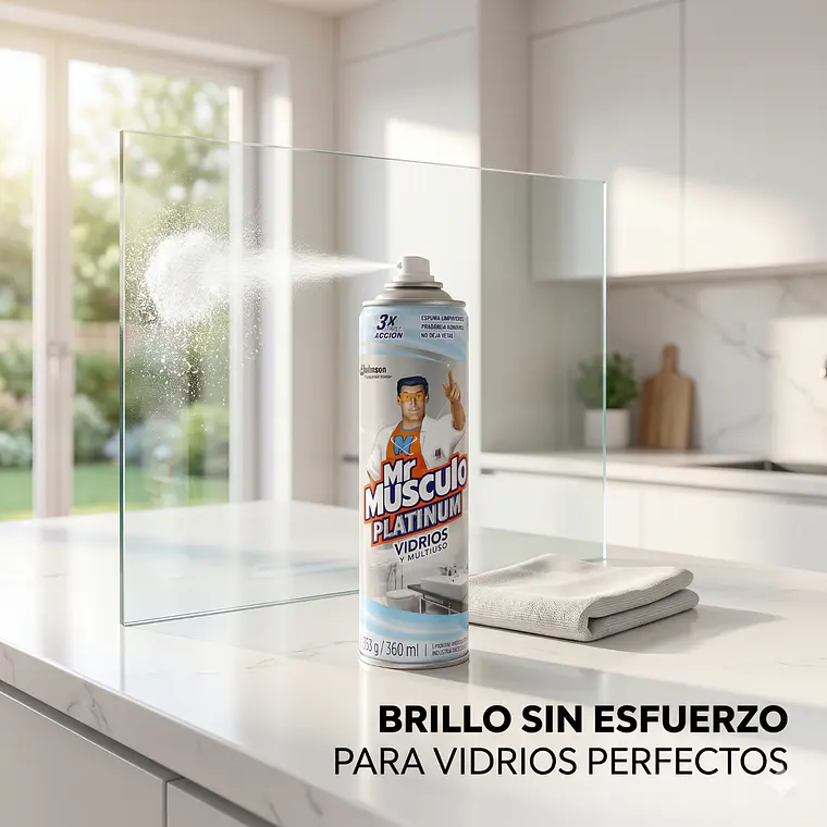 Mr Músculo Limpiavidrios Espuma 360ml Triple Acción 8