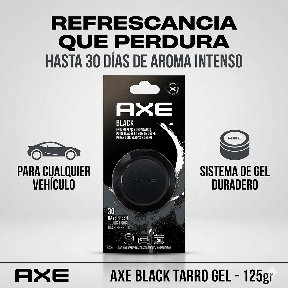 Aromatizante Para Autos Axe Tarro Gel Black 125gr 2