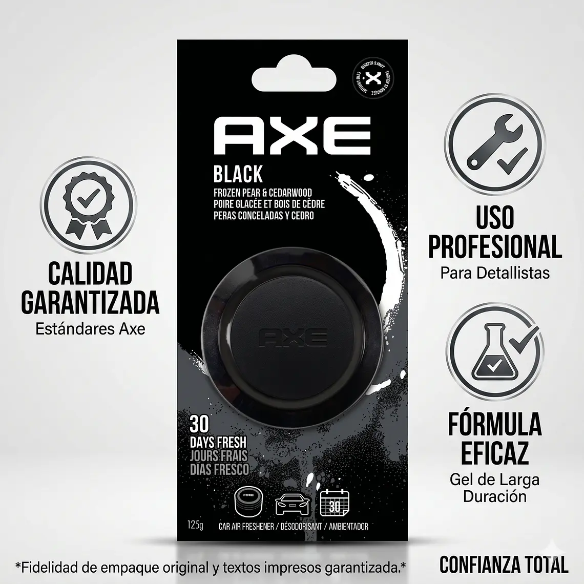 Aromatizante Para Autos Axe Tarro Gel Black 125gr 5