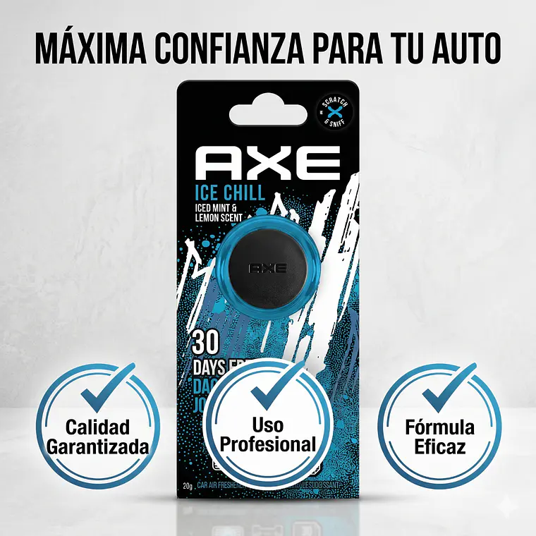 Aromatizante Para Autos Axe Rejilla Ice 19gr 6