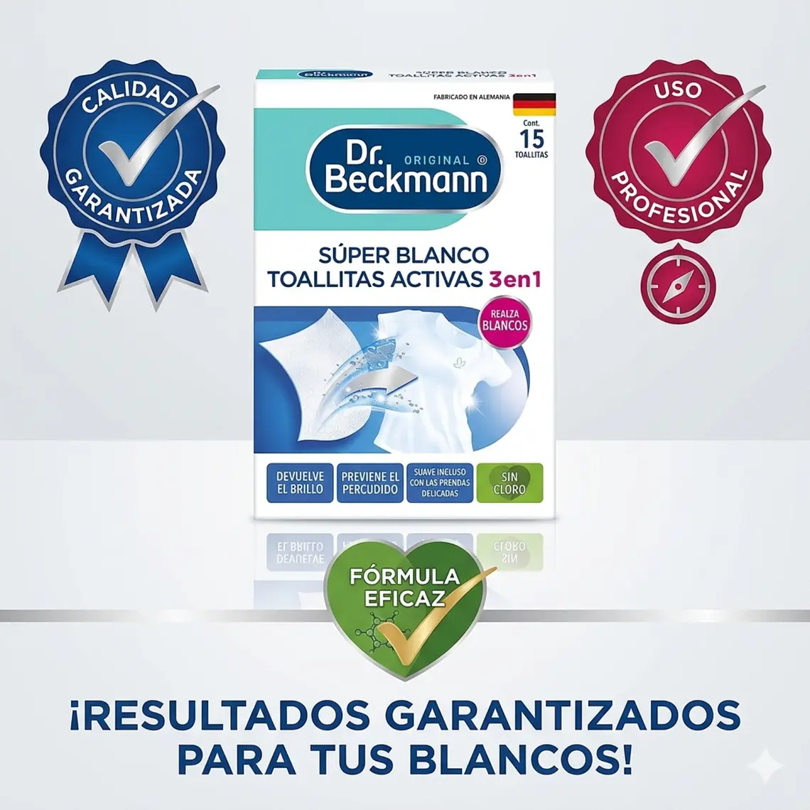 Toallitas Súper Blanco Dr. Beckmann x15 Unid 6
