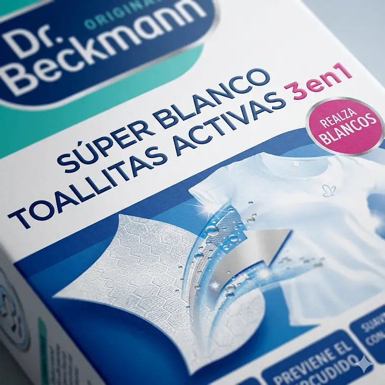Toallitas Súper Blanco Dr. Beckmann x15 Unid 7