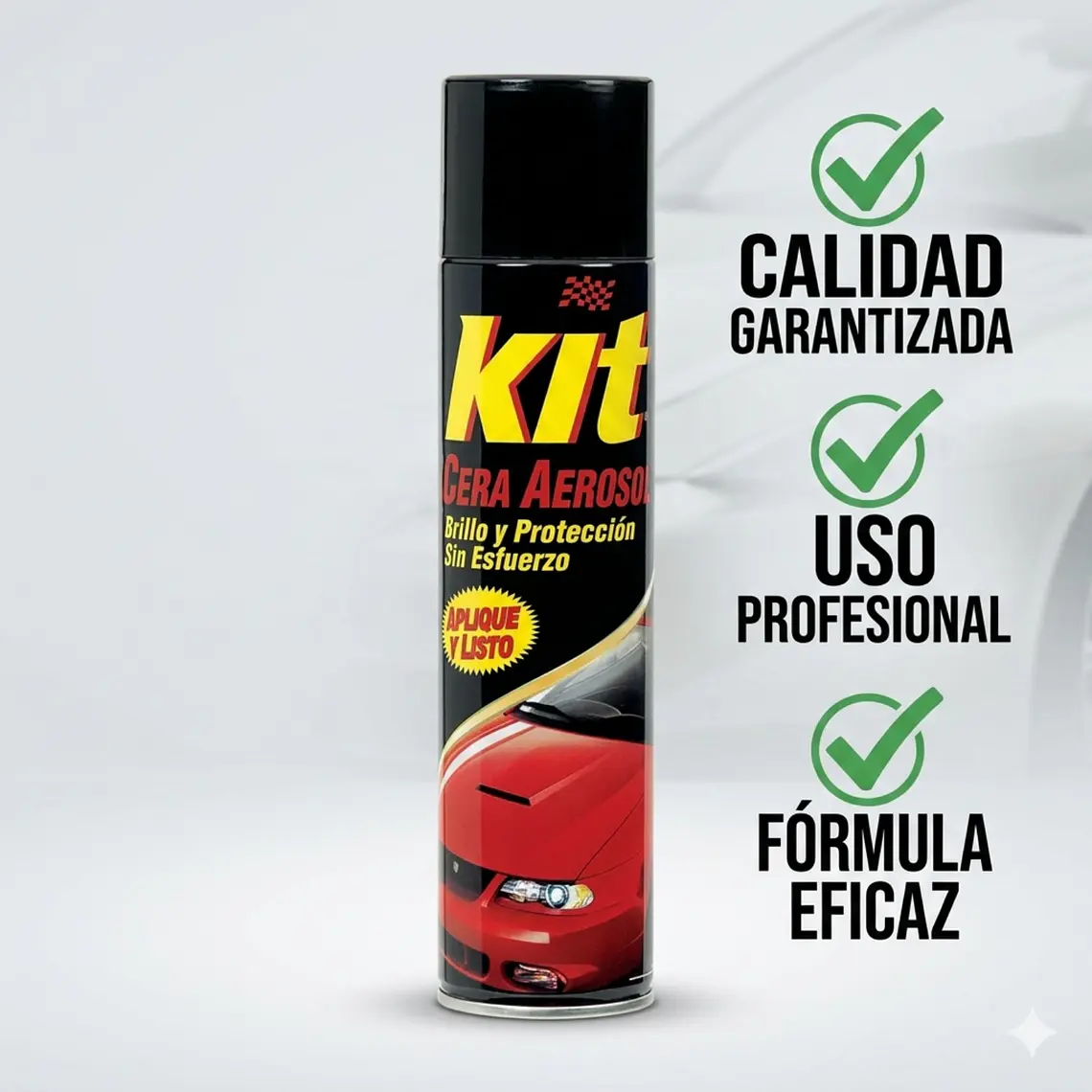Cera para Autos en Aerosol Kit 360ml Brillo y Protección 5