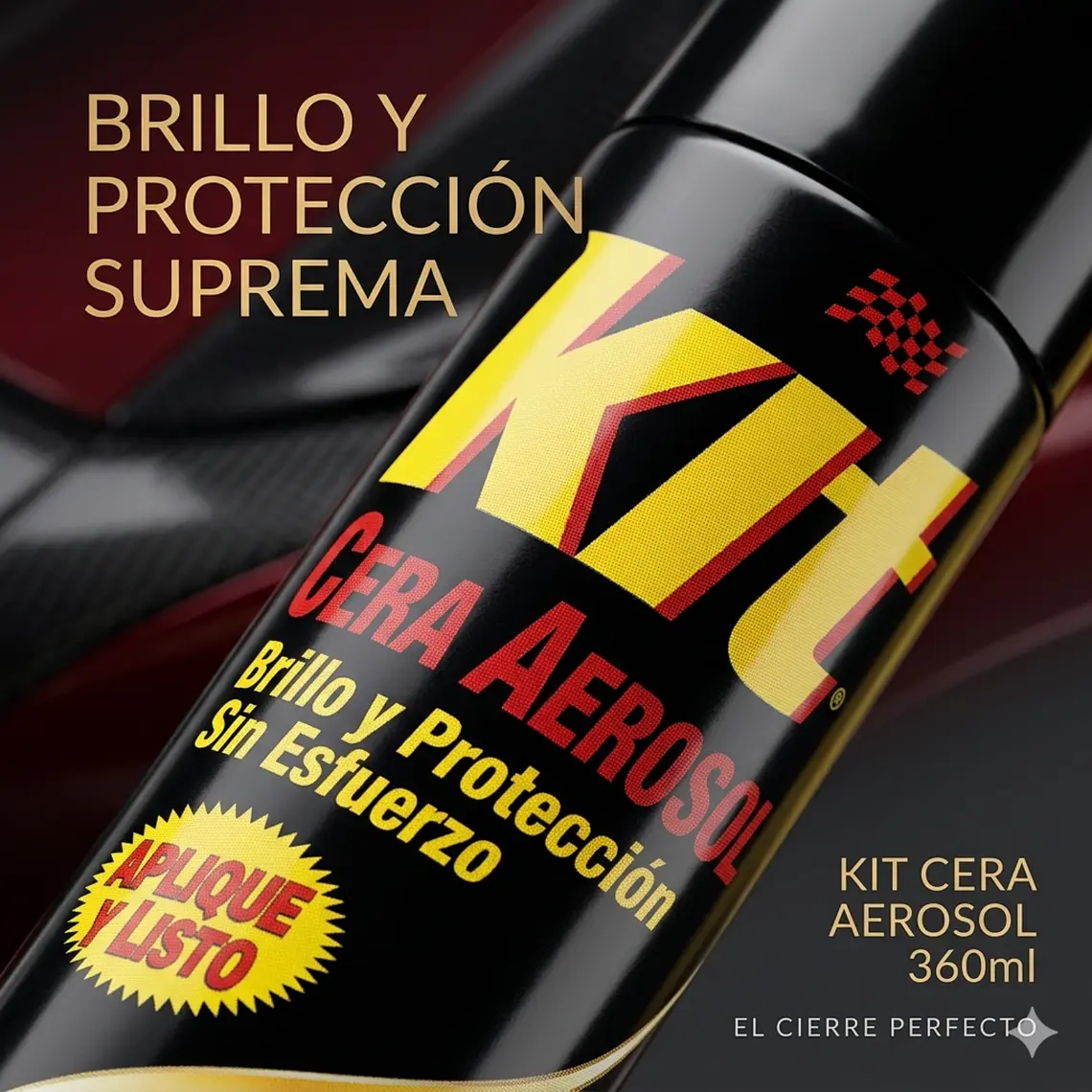 Cera para Autos en Aerosol Kit 360ml Brillo y Protección 6