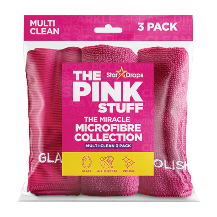 Paños De Microfibra Milagrosos 3 Unidades The Pink Stuff 1