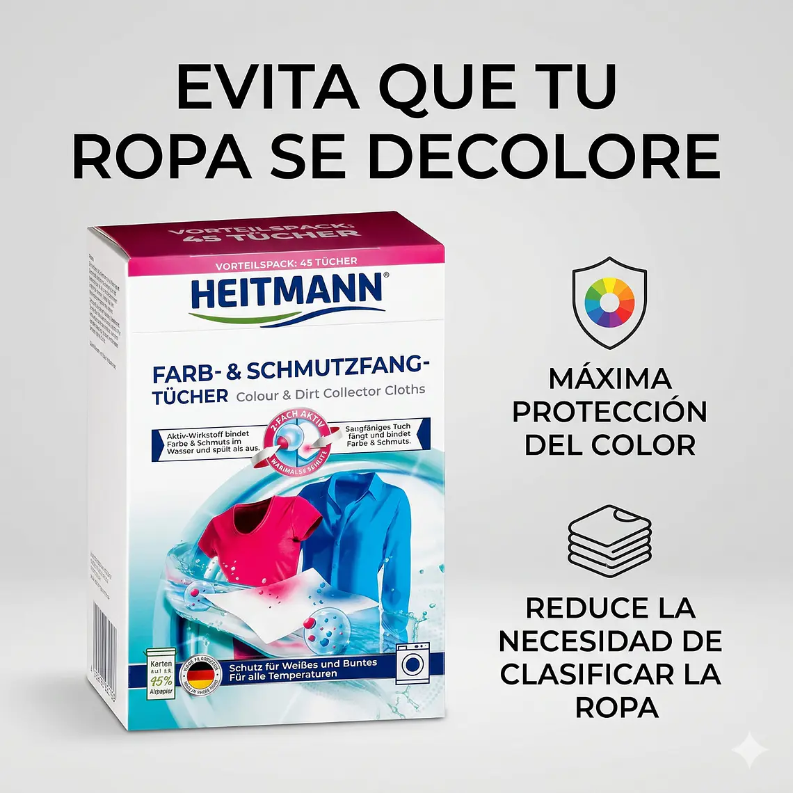 Paños Capturadores Color Heitmann 45 Unidades 2