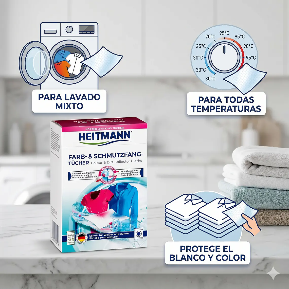 Paños Capturadores Color Heitmann 45 Unidades 3