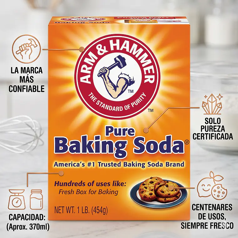 Bicarbonato De Sodio Arm & Hammer 454g 3