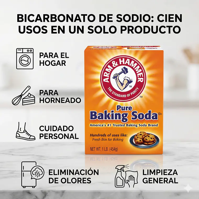 Bicarbonato De Sodio Arm & Hammer 454g 4
