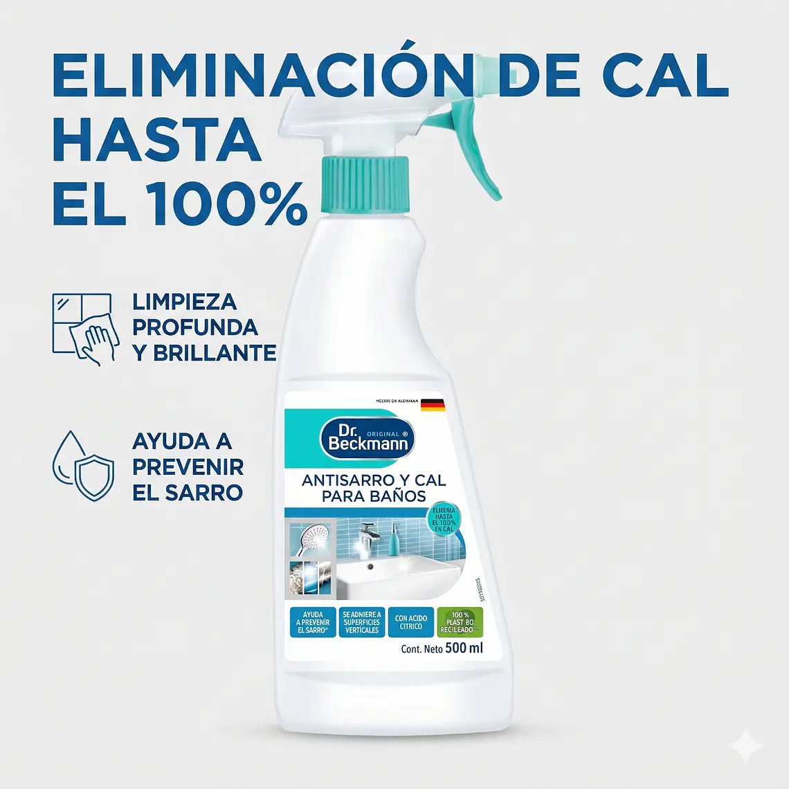Limpiador Antisarro y Cal Baños Dr. Beckmann 500ml 2