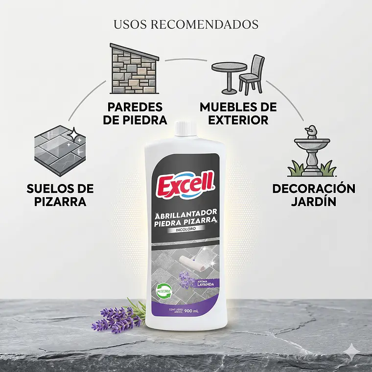 Abrillantador Piedra Pizarra Excell 900ml 3