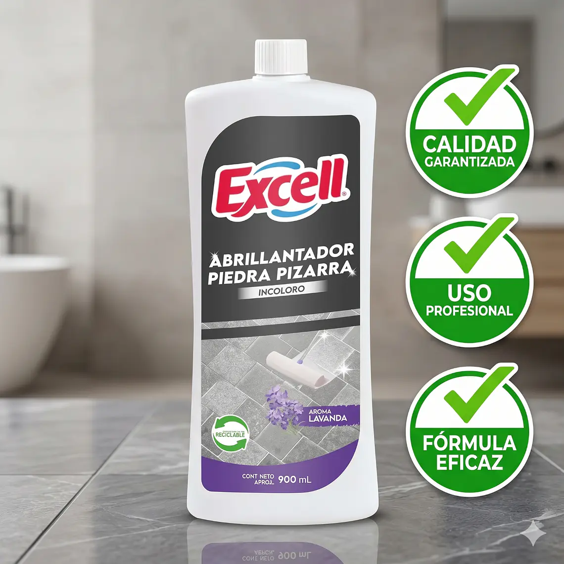 Abrillantador Piedra Pizarra Excell 900ml 5