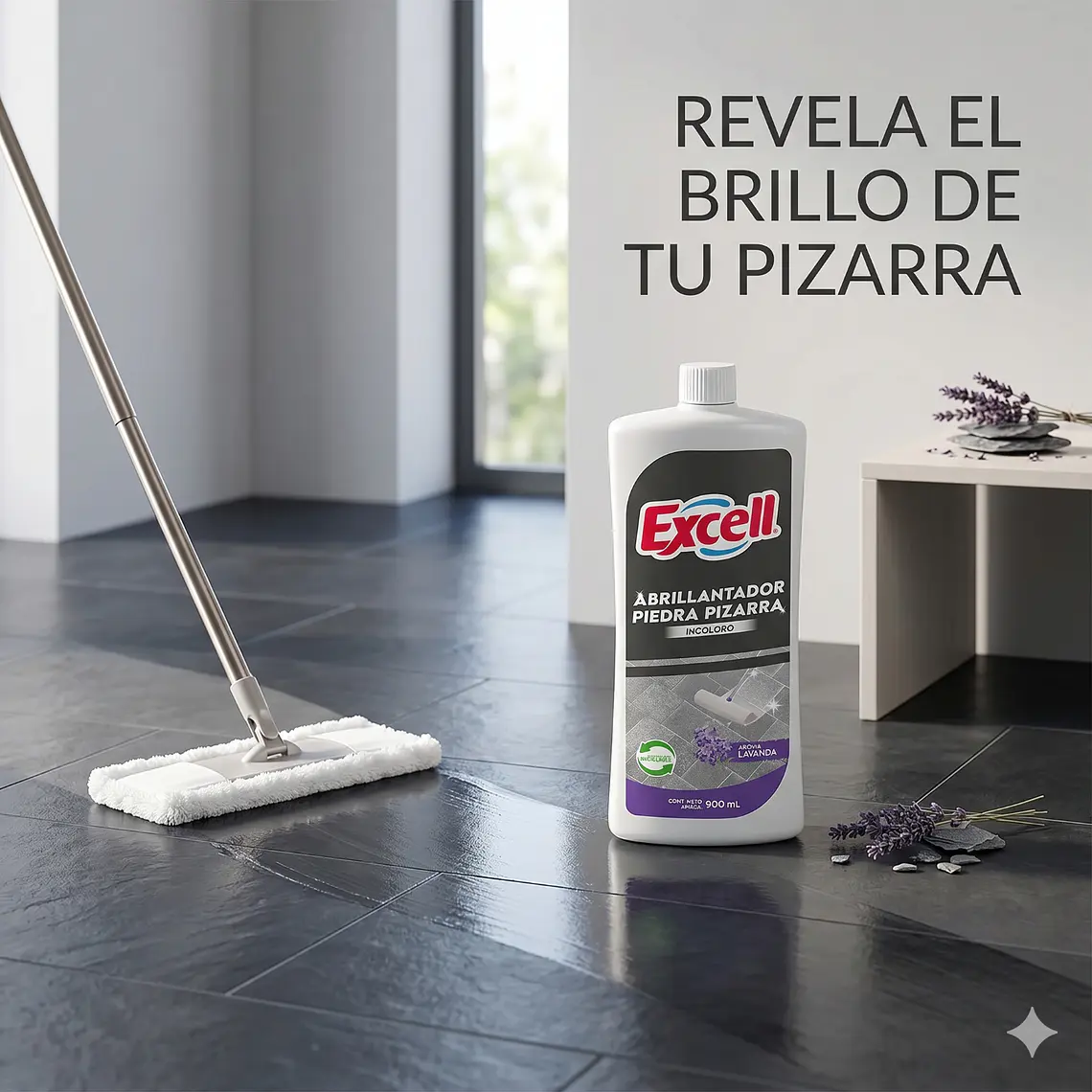 Abrillantador Piedra Pizarra Excell 900ml 7