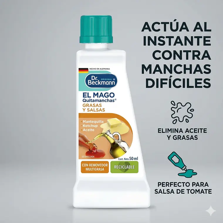 Quitamanchas Grasas Y Salsas Dr. Beckmann 50 Ml 2