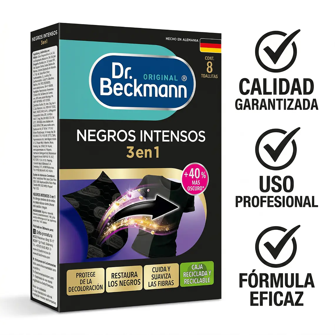Toallitas Negros Intensos Dr. Beckmann 8 Un 5