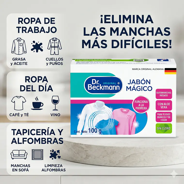 Jabón Mágico Quitamanchas Para Ropa Y Tapicería 100grs 4