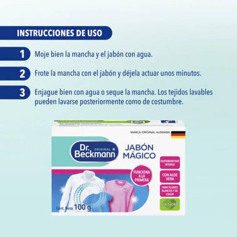 Jabón Mágico Quitamanchas Para Ropa Y Tapicería 100grs 5