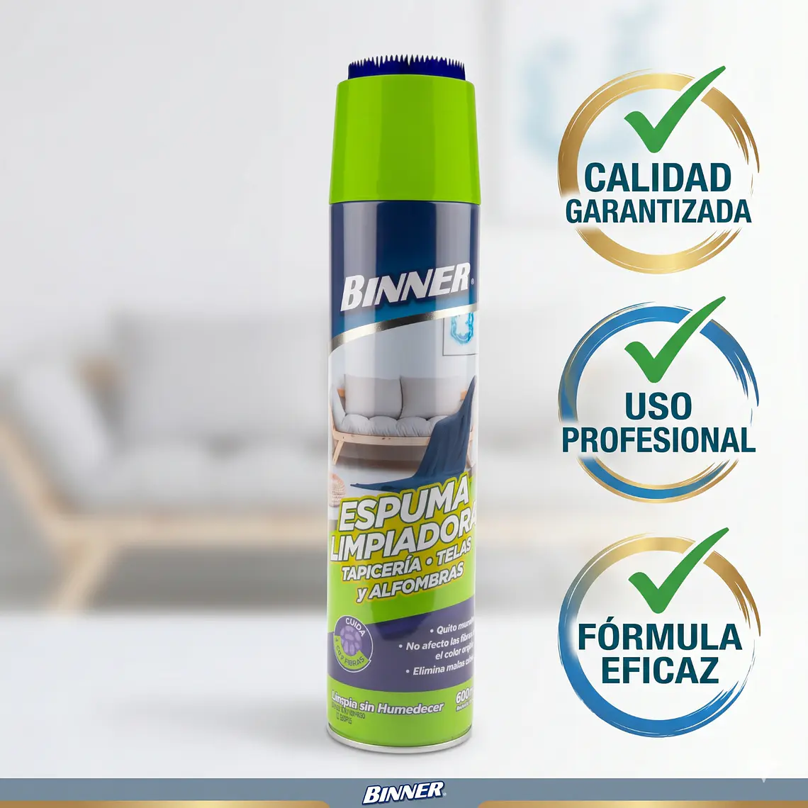 Limpiador Tapiceria, Telas, Alfombras Binner 600ml 5