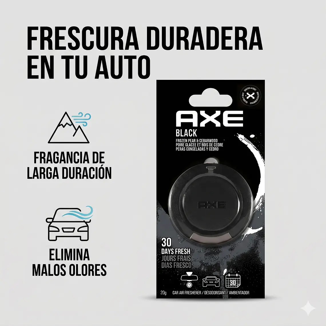 Aromatizante Para Autos Axe colgante Black 19gr 2