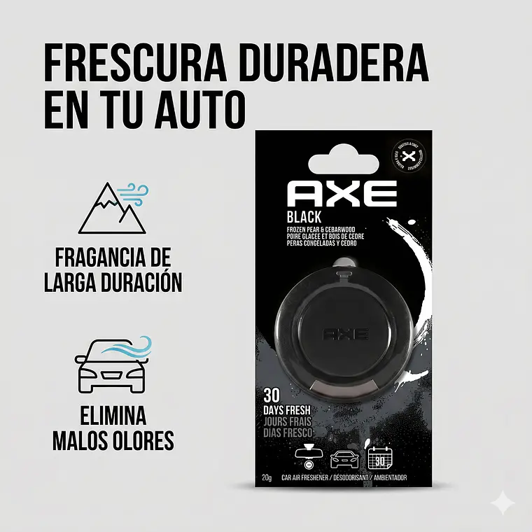 Aromatizante Para Autos Axe colgante Black 19gr 2