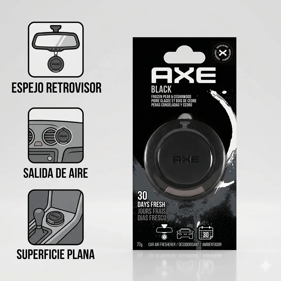 Aromatizante Para Autos Axe colgante Black 19gr 3