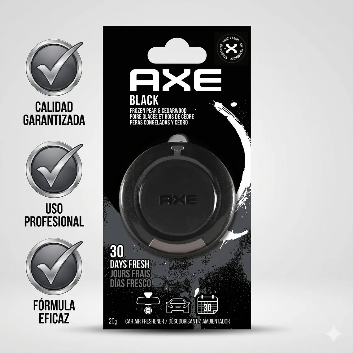 Aromatizante Para Autos Axe colgante Black 19gr 5