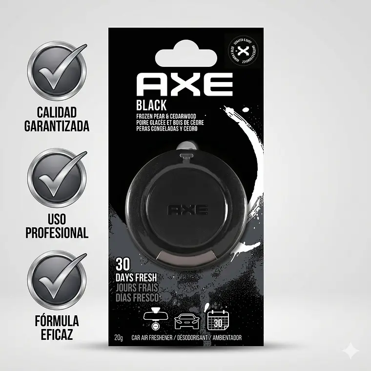Aromatizante Para Autos Axe colgante Black 19gr 5