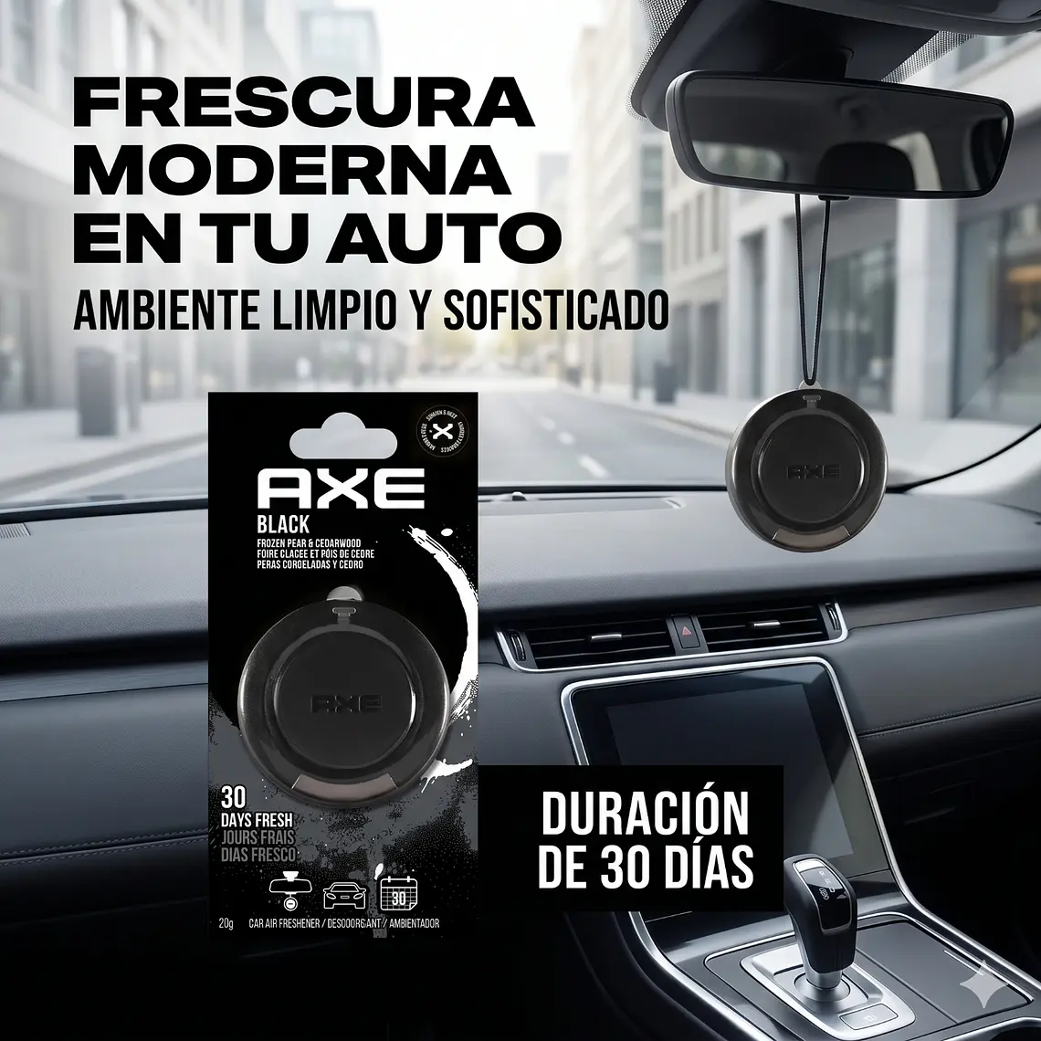 Aromatizante Para Autos Axe colgante Black 19gr 6