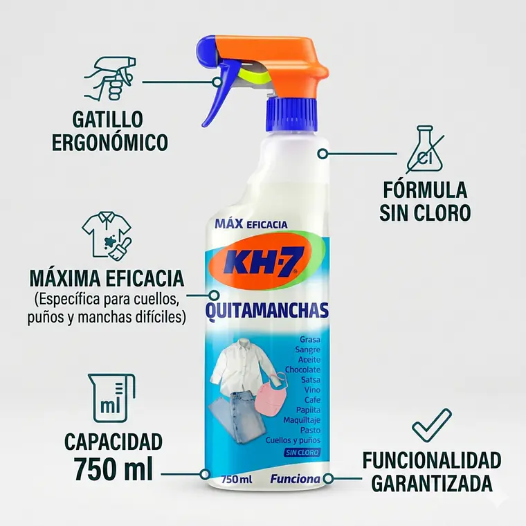 Quitamanchas Prelavado Gatillo KH-7 750ml 5