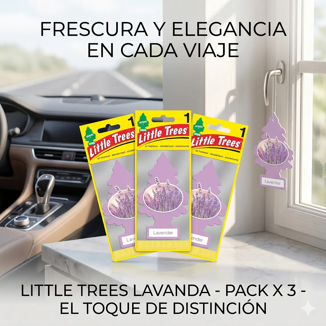 Aromatizante Pino Lavanda Little Trees Pack X 3unid 7