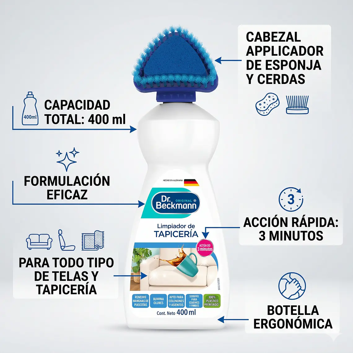 Limpiador De Tapiceria Dr. Beckmann 400ml 4