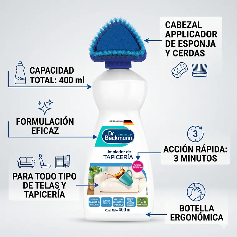 Limpiador De Tapiceria Dr. Beckmann 400ml 4