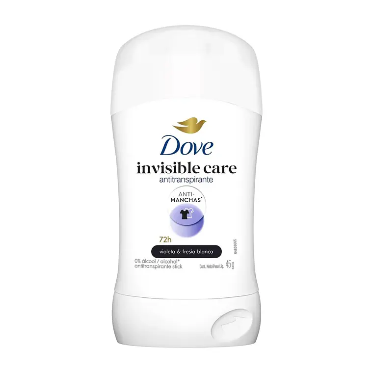 Dove Antitranspirante Invisible Dry 45g No Deja Manchas 1