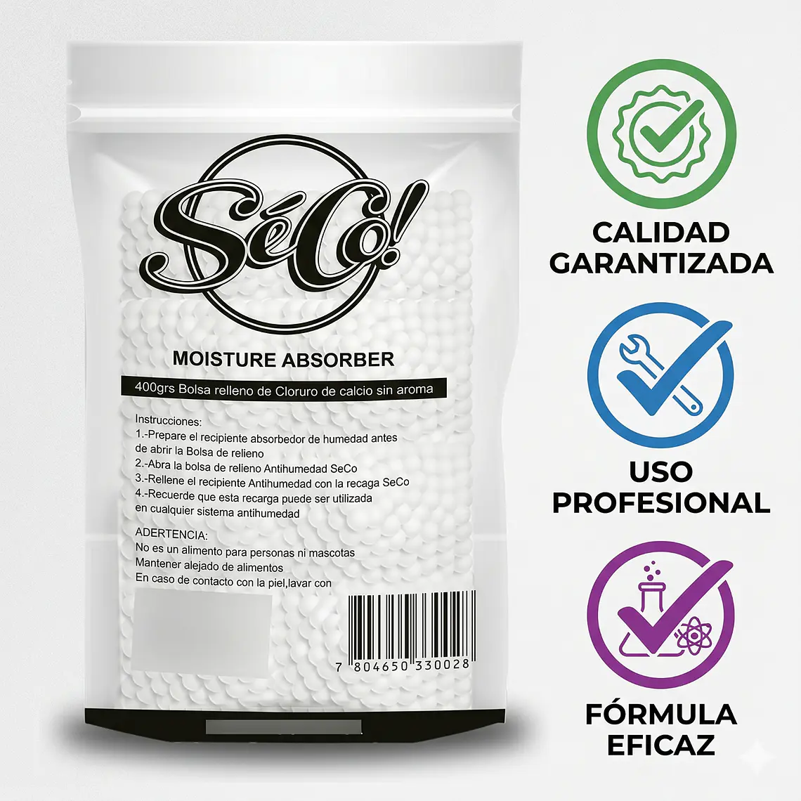 Recarga Antihumedad 400g SecoDry Clóset Hogar 3