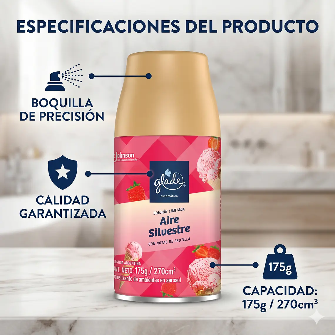 Recarga Glade Automatico Aire Silvestre 175gr 4