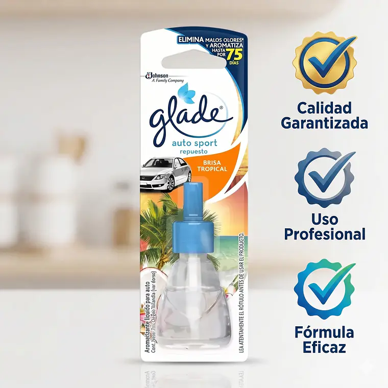 Recarga Aromatizante Glade Auto Brisa Tropical 7ml 5