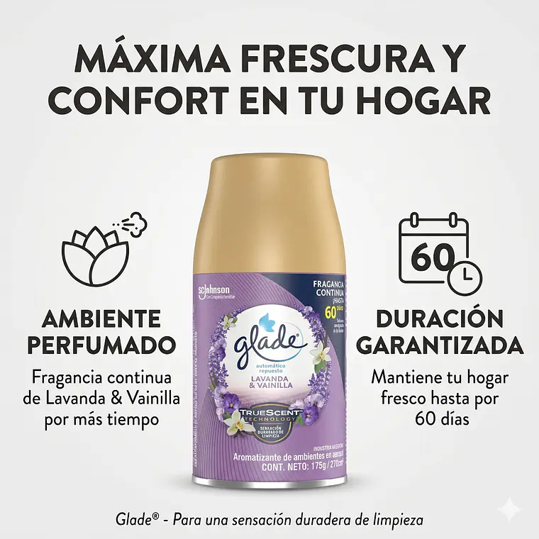 Recarga Glade Automático Lavanda & Vainilla 175g 2