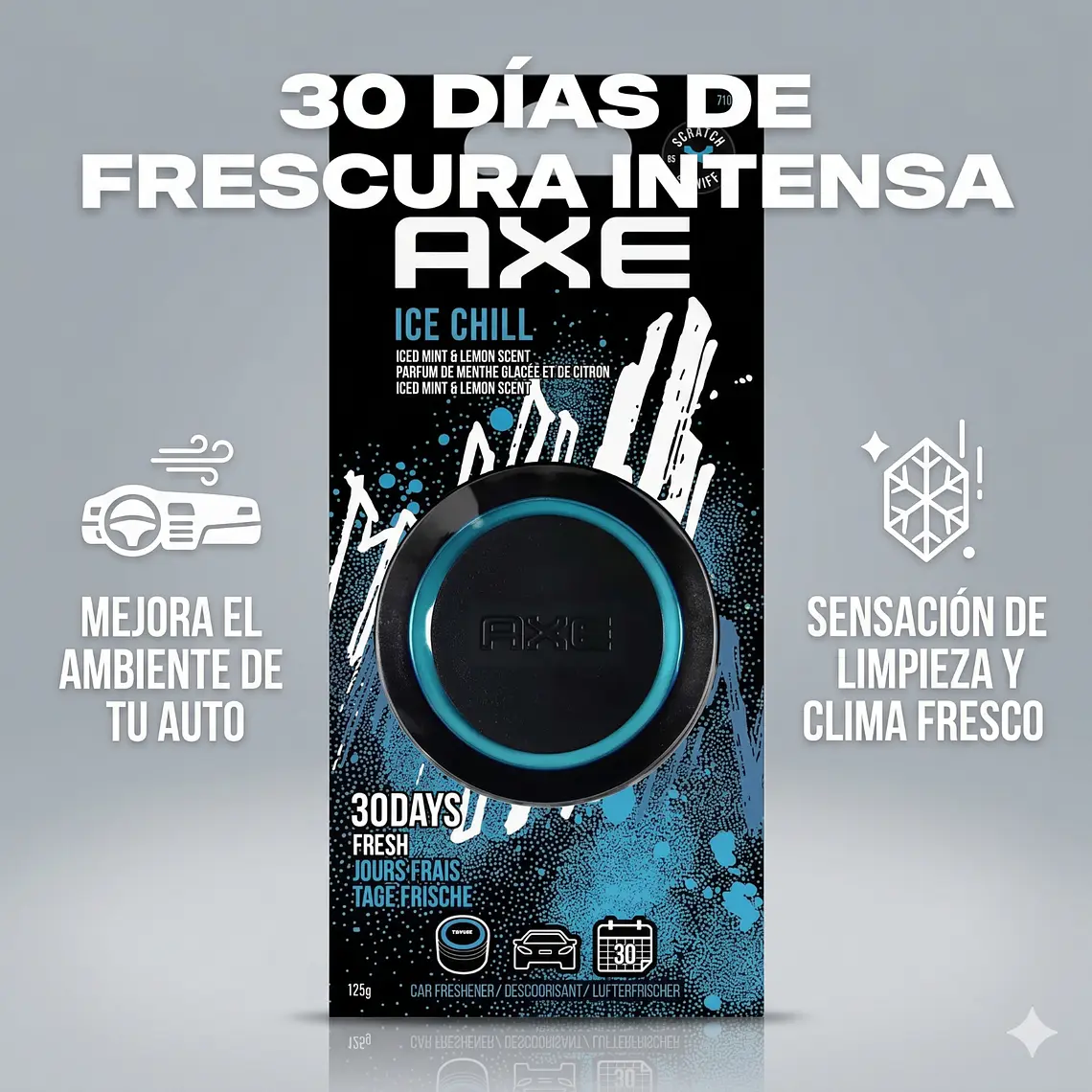 Aromatizante Para Autos Axe Tarro Gel Ice 125gr 3