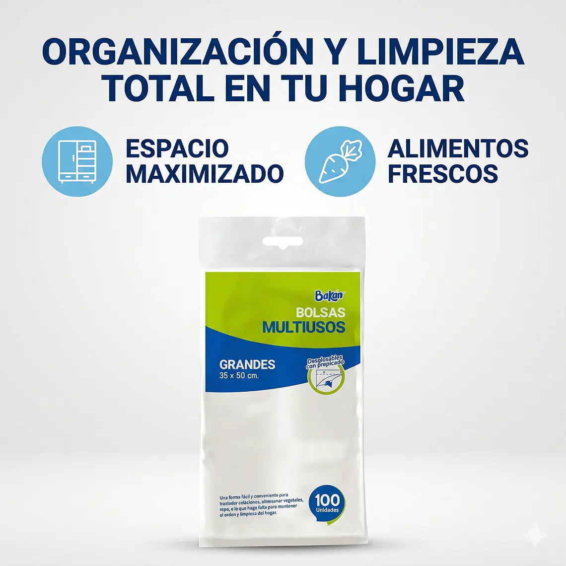 Bolsas Multiuso Bakan 35x50 Bolsa Taco Grande 100 Unidades 2