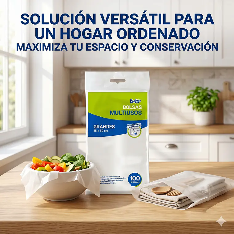 Bolsas Multiuso Bakan 35x50 Bolsa Taco Grande 100 Unidades 6