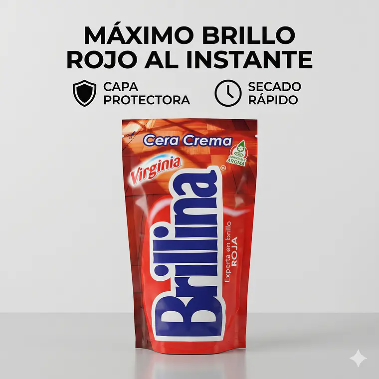 Cera Pisos Roja Brillina 340cc 2